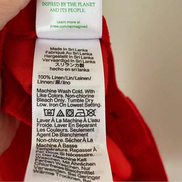 J. Crew Linen Wide Leg Women's Trouser Pants Holidays M Preppy Business Casual - Picture 13 of 13